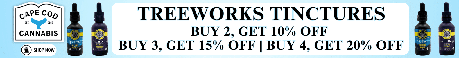 Shop Treeworks Tinctures Bundle and save at Cape Cod Cannabis in Wellfleet!