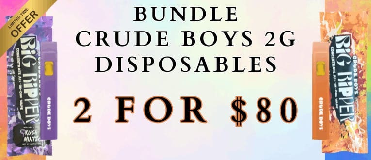 Bundle Crude Boys 2g Disposables and save at Cape Cod Cannabis in Wellfleet, MA