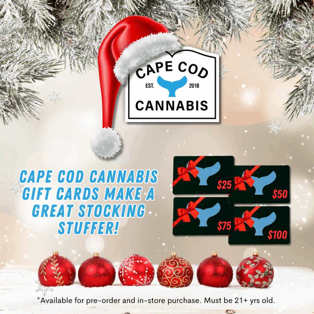 Cape Cod Cannabis Gift Cards make a great stocking stuffer from Cape Cod Cannabis in Wellfleet, MA
