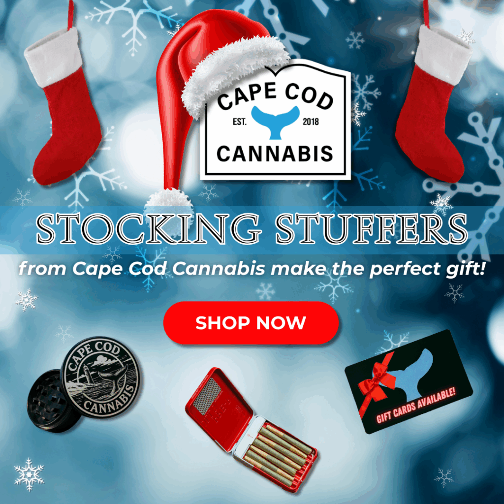 Cape Cod Cannabis Stocking Stuffers or Gift Cards make the perfect gift from Cape Cod Cannabis in Wellfleet, MA