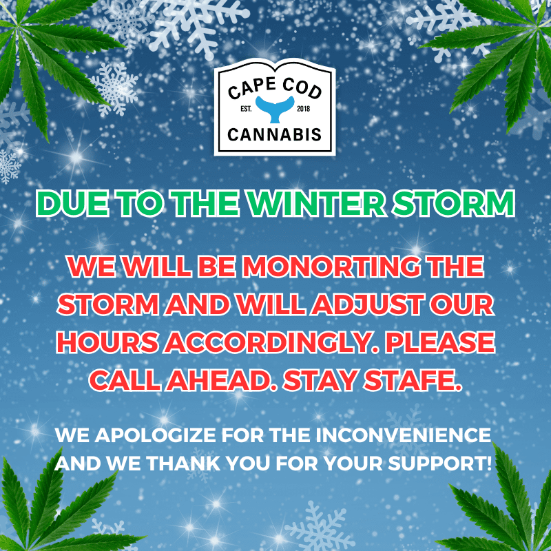 We will be monitoring the storm and will adjust our hours accordingly. Please call ahead.