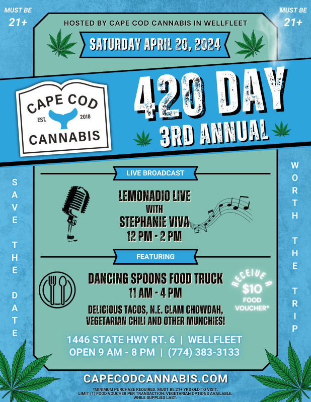 420 Day Event at Cape Cod Cannabis in Wellfleet