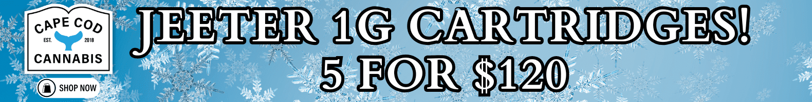 Shop Jeeter 1g Cartridge Bundles and save at Cape Cod Cannabis in Wellfleet, MA