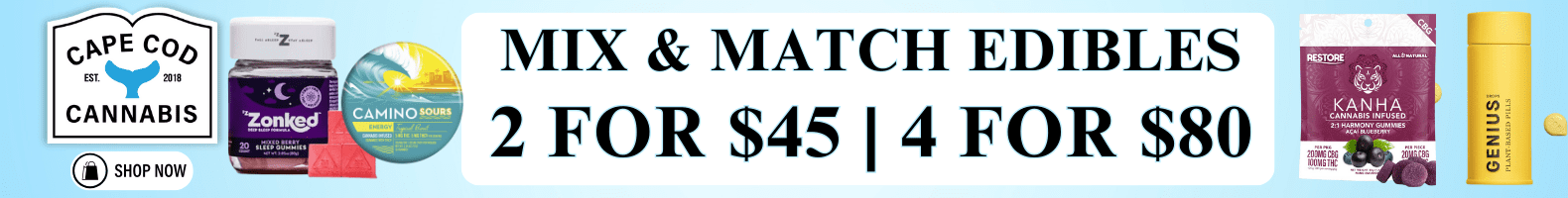Shop Mix & Match Edibles Bundle and save at Cape Cod Cannabis in Wellfleet!