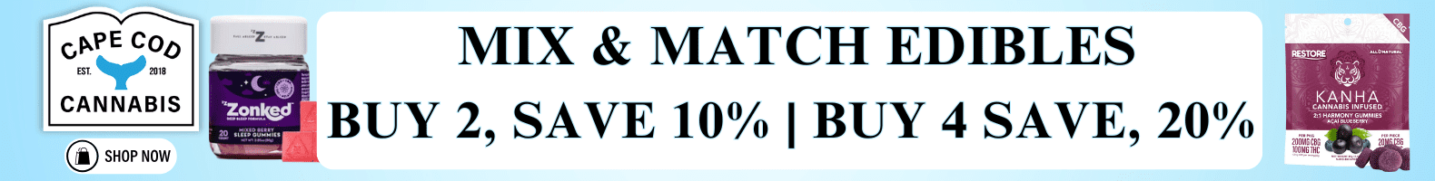 Mix N Match Assortment of edibles banner ad #2 1580 x 200